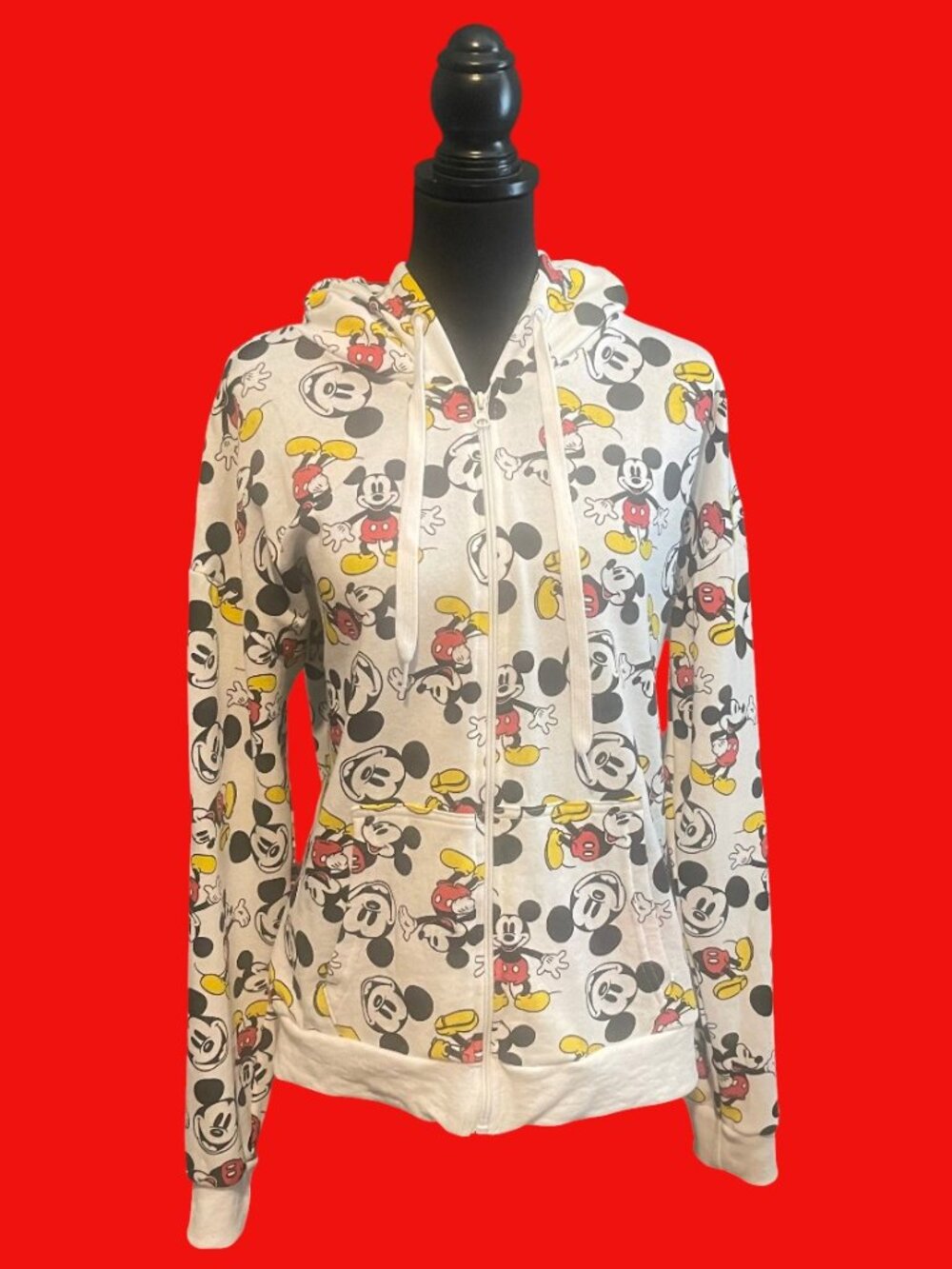 Disney Mickey Mouse All Over Print Full Zip Up Hoodie